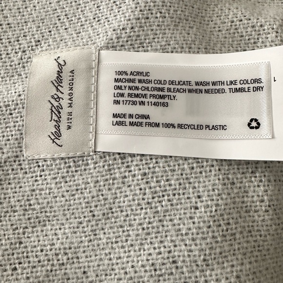 Hearth & Hand Magnolia Cozy Blanket Scarf Throw Modern Farmhouse soft snuggles - Picture 3 of 7